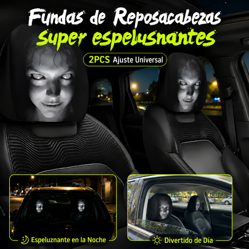 FUNDA REPOSACABEZAS HALLOWEEN X 2 UNDS