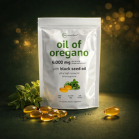 🌿 Aceite de Orégano + Semilla Negra | 90 Cápsulas | 6.000 mg por Porción | Carvacrol + Timol + Timoquinona 🇺🇸