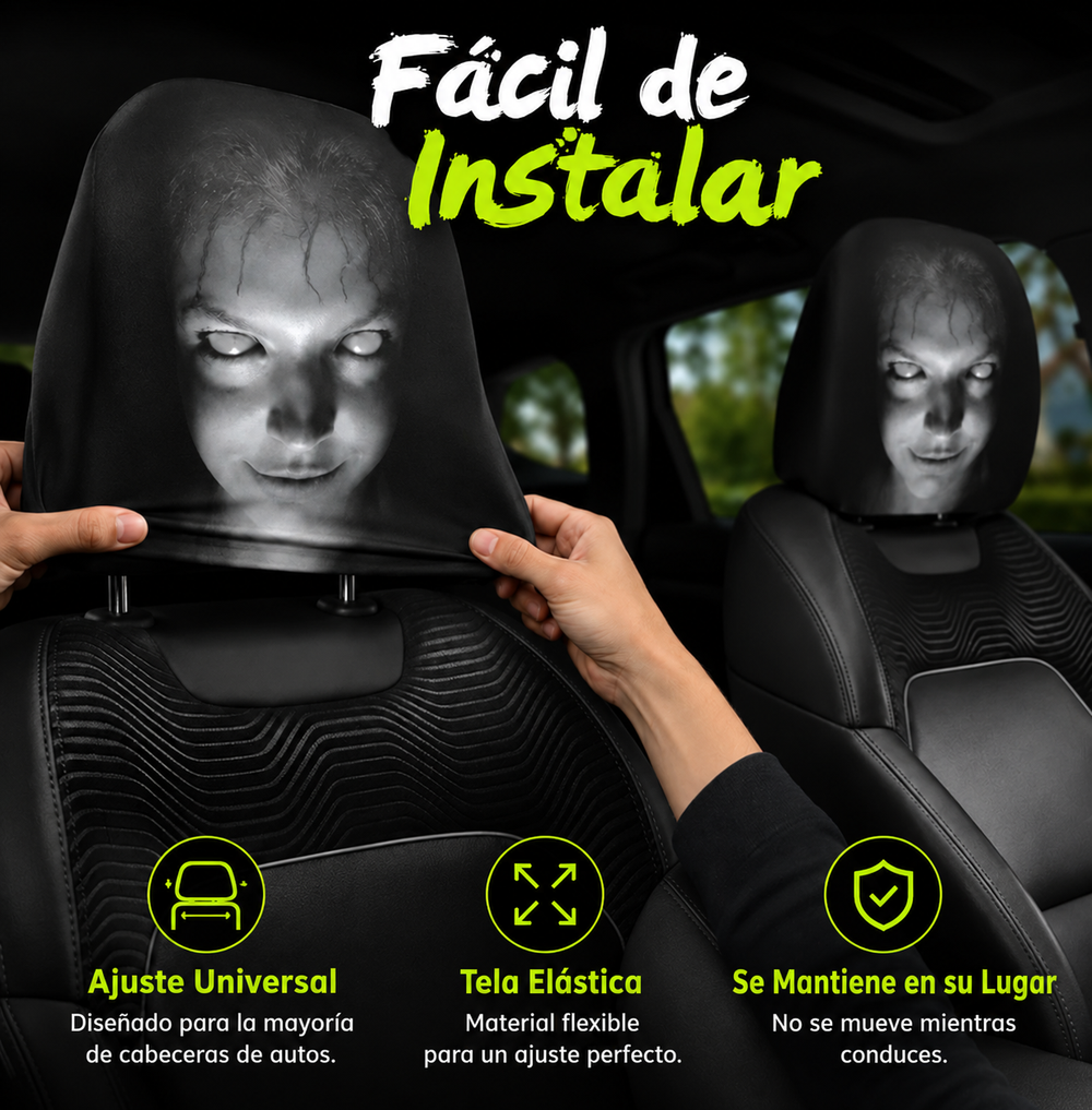 FUNDA REPOSACABEZAS HALLOWEEN X 2 UNDS