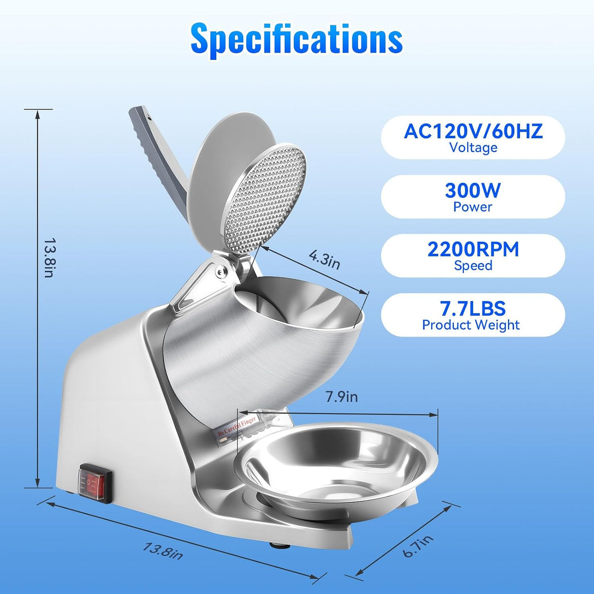 🧊 Máquina Trituradora de Hielo Profesional