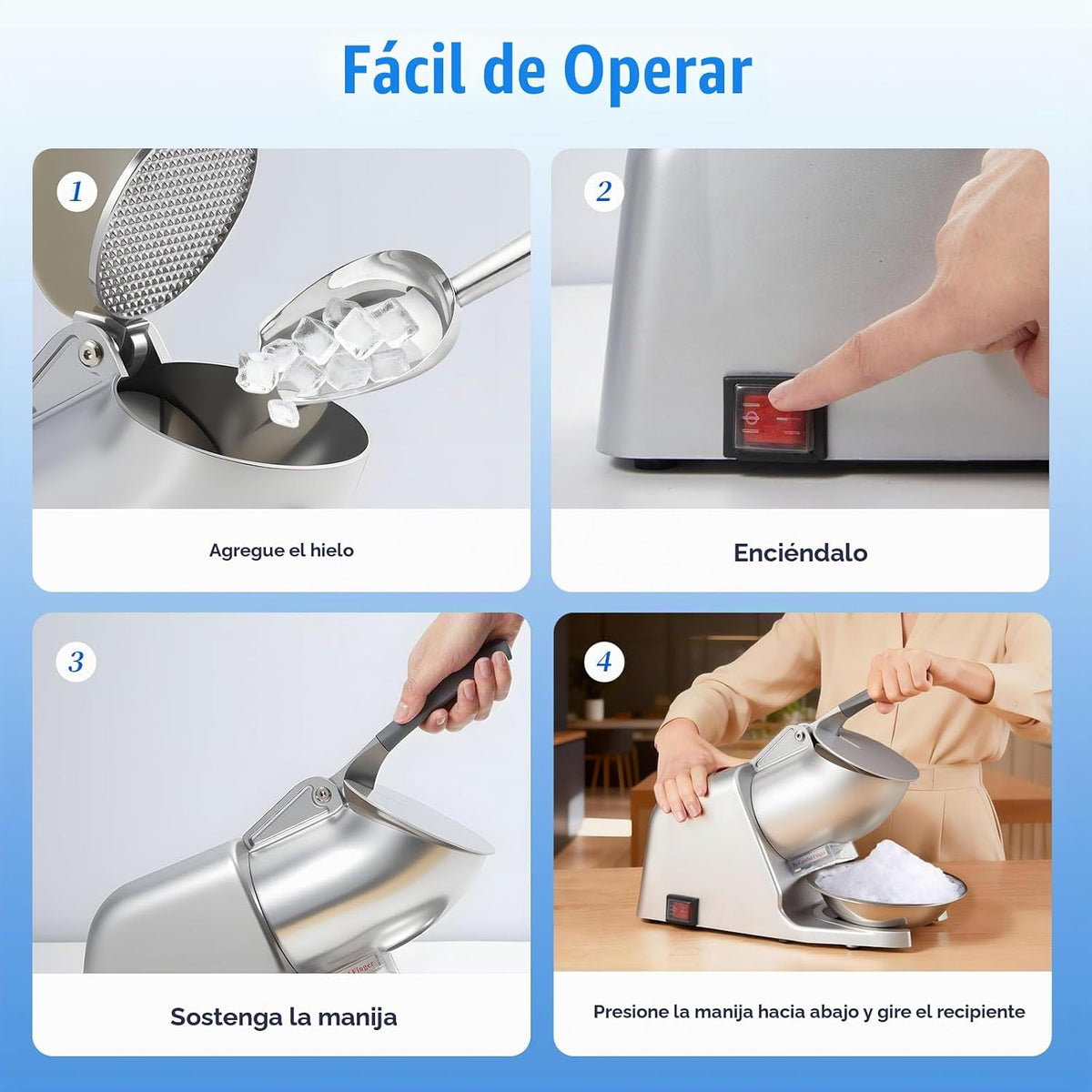 🧊 Máquina Trituradora de Hielo Profesional