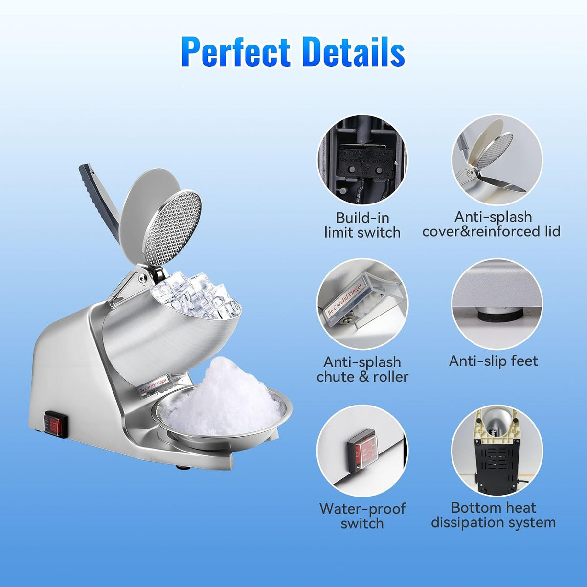🧊 Máquina Trituradora de Hielo Profesional