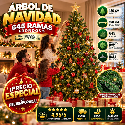 ARBOL DE NAVIDAD 645 RAMAS