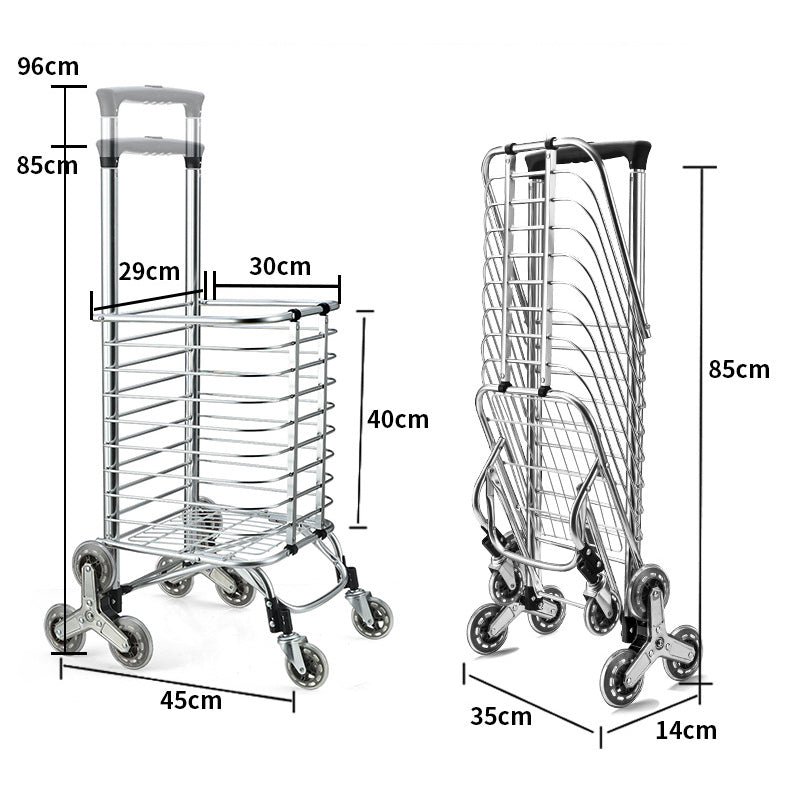 🛒🪜 CARRITO DE COMPRAS ESCALADOR  Carrito + Carreta 2 en 1 | 8 Ruedas | Diseño Plegable 💥Wow Solo $169.990🤩 - foto 13