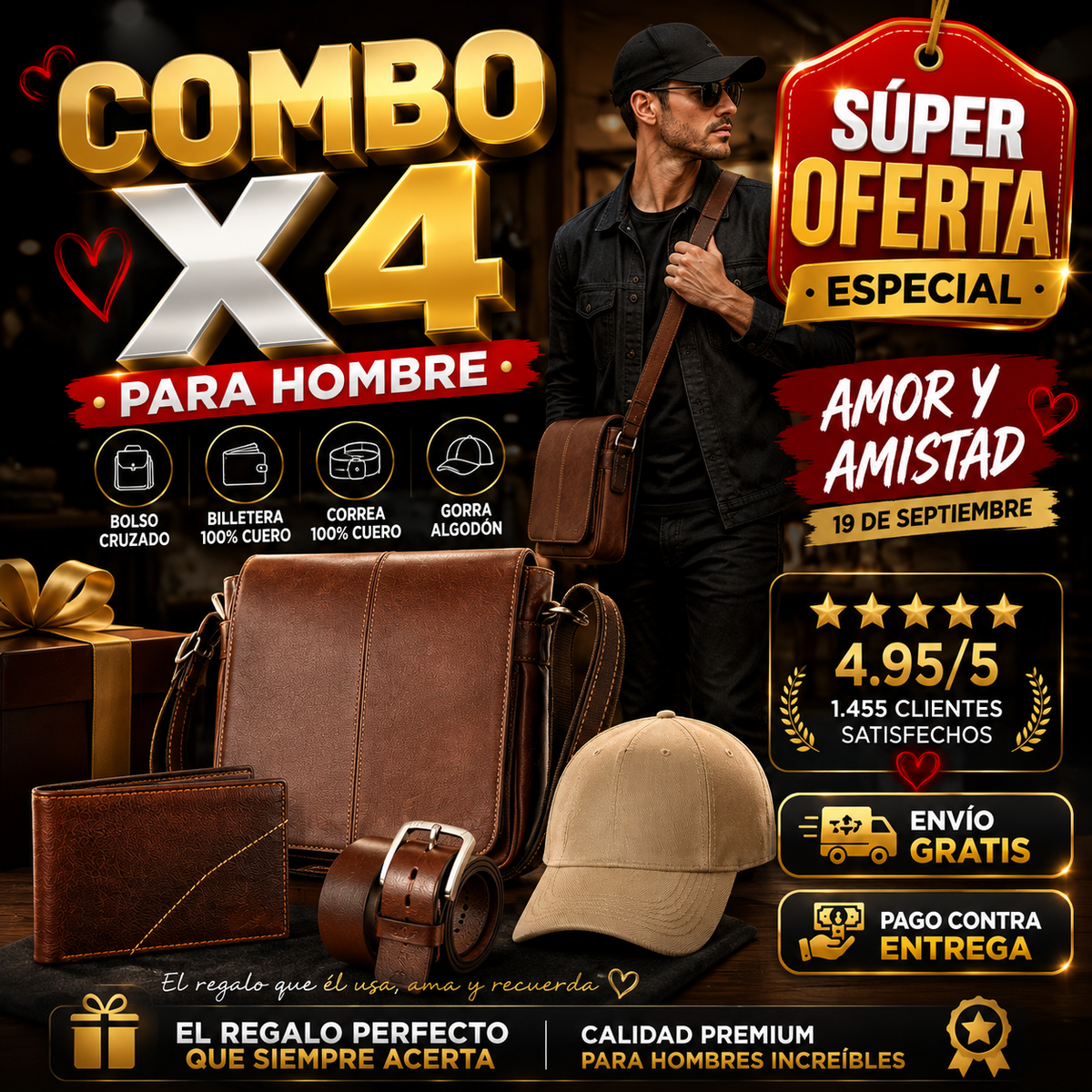 🎁 Combo X4 para Él – 💖El Regalo Perfecto 💥WOW Solo $169.990🤩