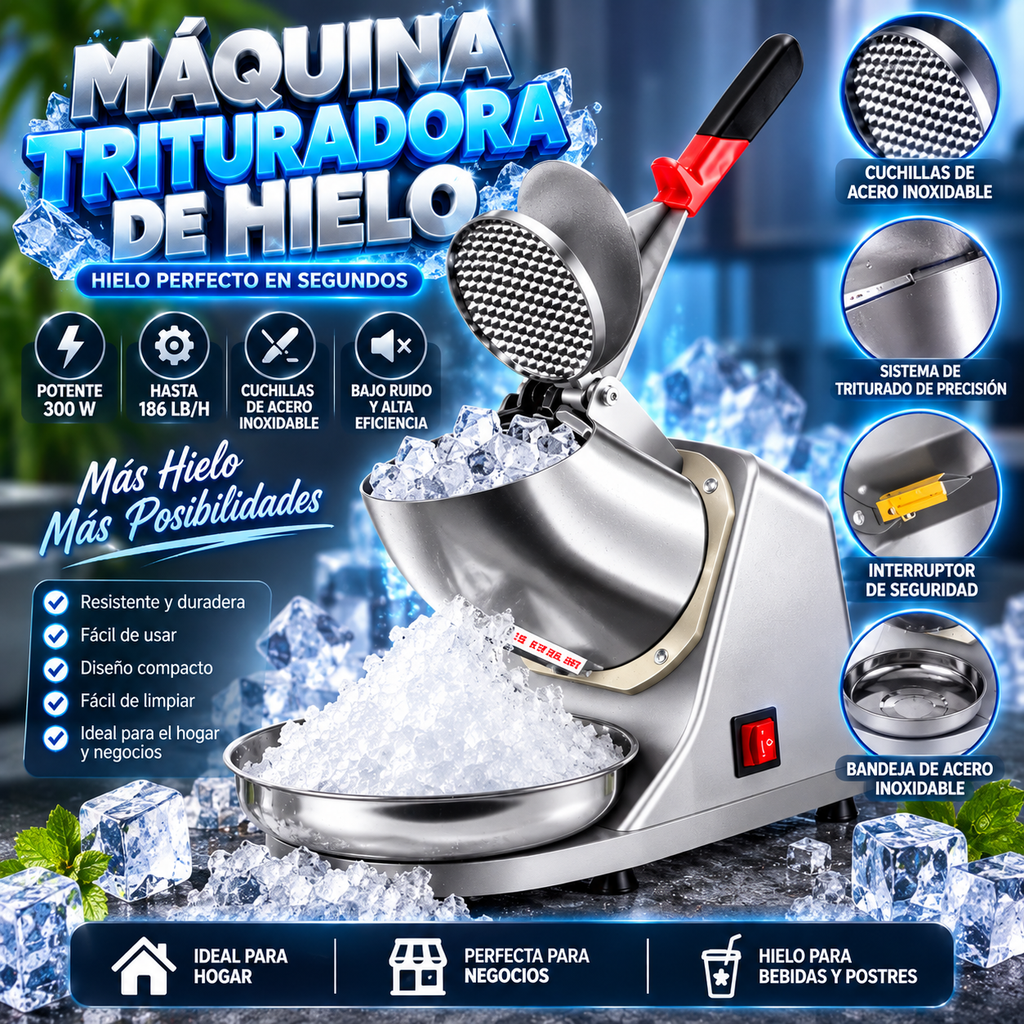 🧊 Máquina Trituradora de Hielo Profesional