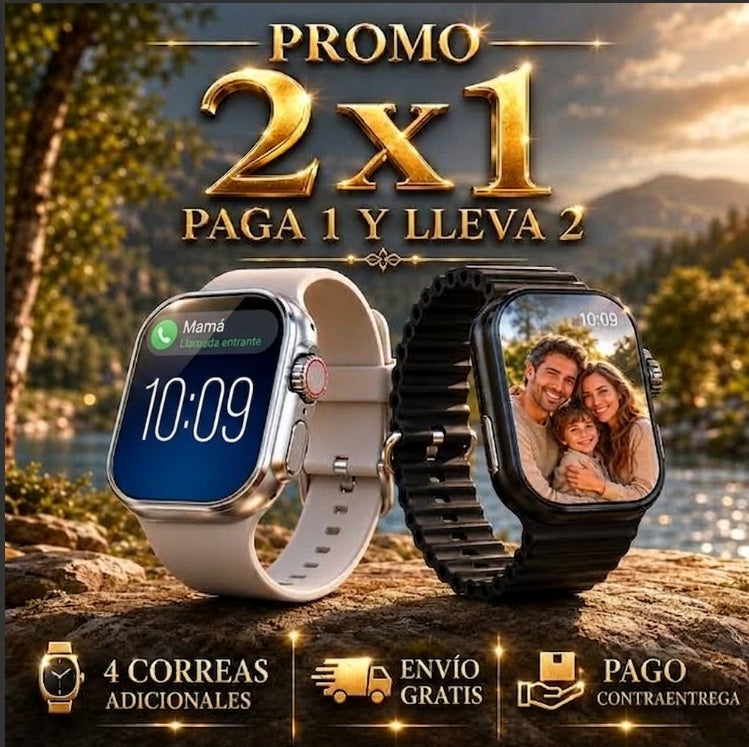 🔥 Combo 2X1: Paga 1, Recibe 2 Smartwatches💥 WOW 🤩Solo $109.990 🎁