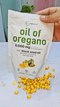 🌿 Aceite de Orégano + Semilla Negra | 90 Cápsulas | 6.000 mg por Porción | Carvacrol + Timol + Timoquinona 🇺🇸